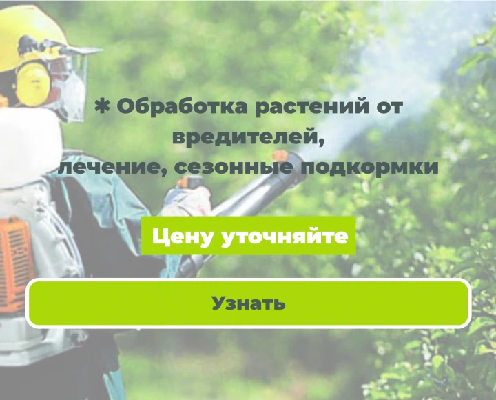 Лендинг баннер обработки растений